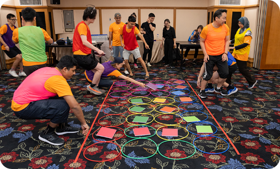 Connect Four Relay Team Building Games